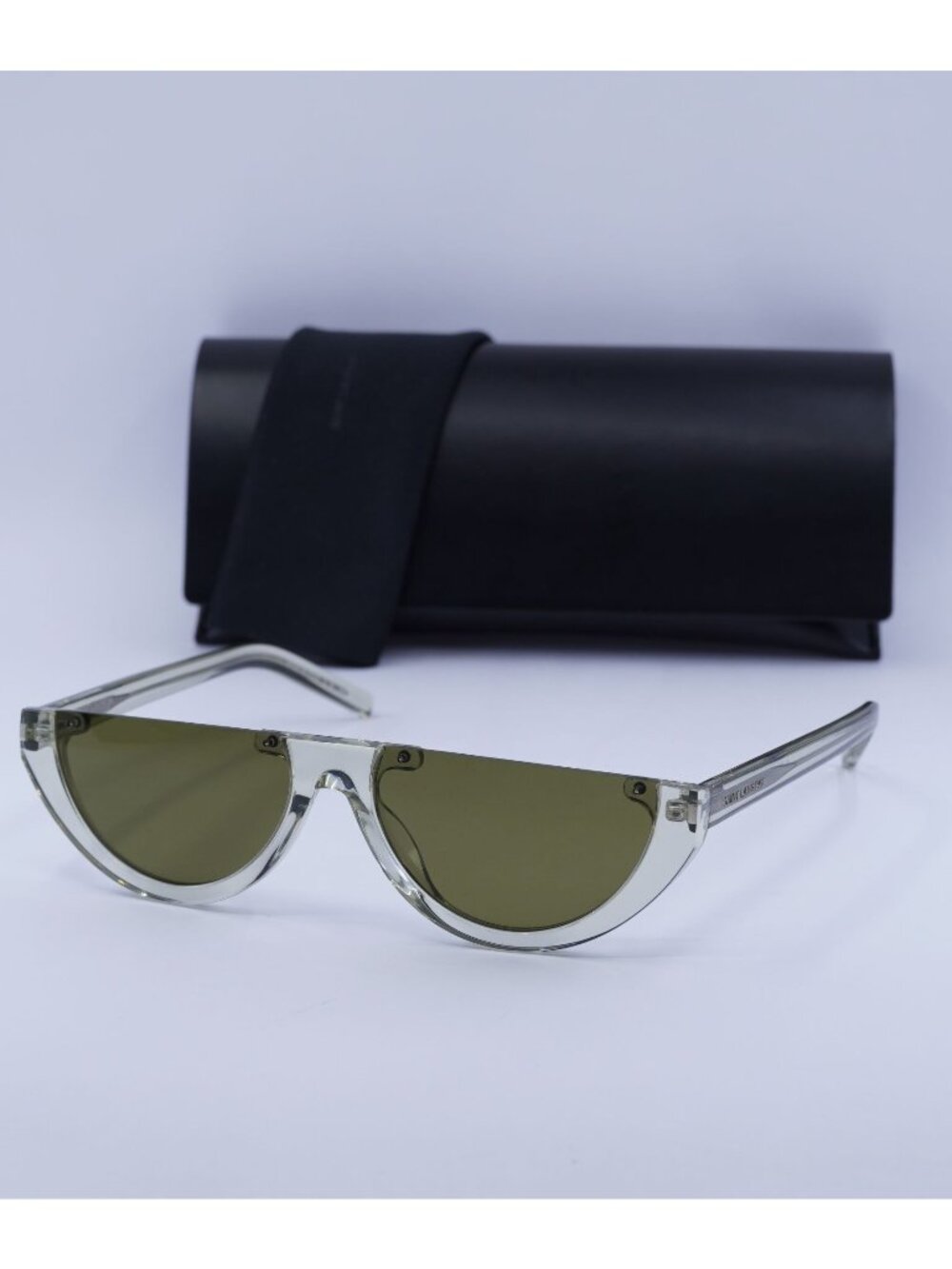 Saint Laurent SL563 003 Oval Sunglasses - Green